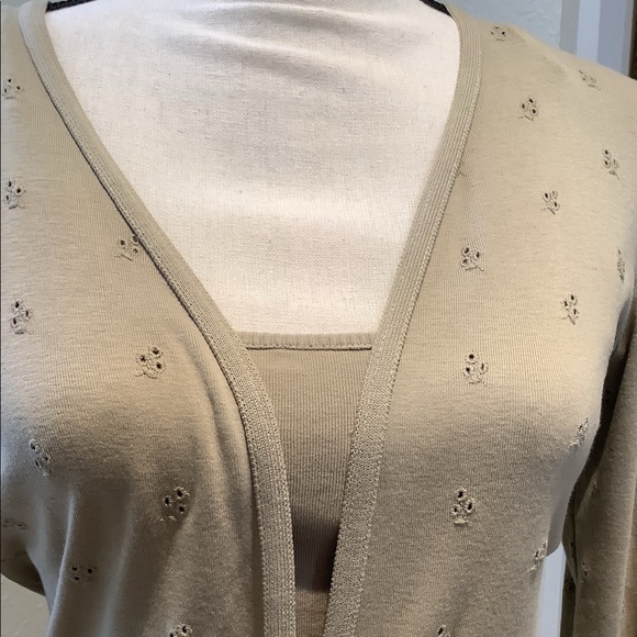 NWOT EYELET TWIN SET CARDIGAN - Picture 3 of 12